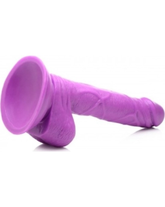 Xr - Pop Peckers REĀLISTS DILDO AR sēkliniekiem 16'5 CM PURPURA