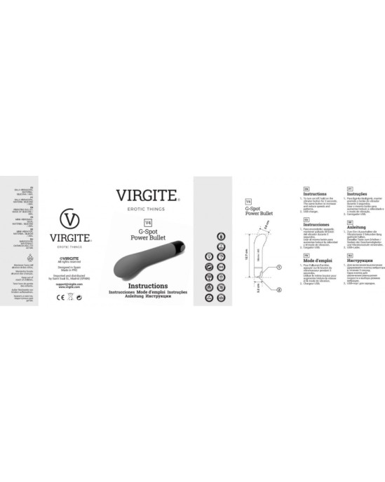 Virgite - Black Edition VIBRĒJOŠĀ BULLET V4 BLACK EDITION