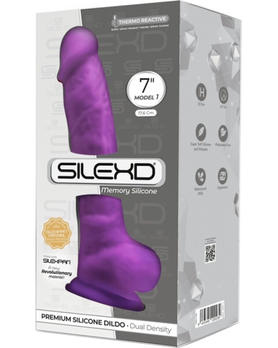 Silexd SILIKONA DILDO MODELIS 1 7 PURPLE"