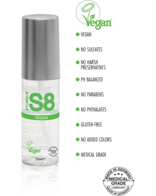 Stimul8 S8 VEGAN ŪDENS BĀZES LUBRIKANTS 50 ML