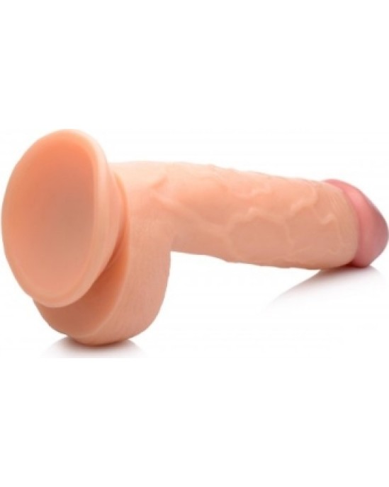 Xr - Pop Peckers REĀLISTS DILDO AR sēkliniekiem 21 CM MĪSTA