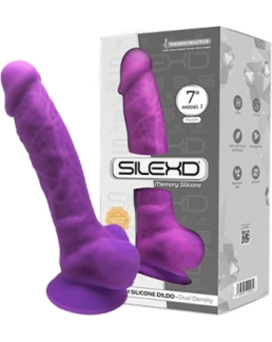 Silexd SILIKONA DILDO MODELIS 1 7 PURPLE"