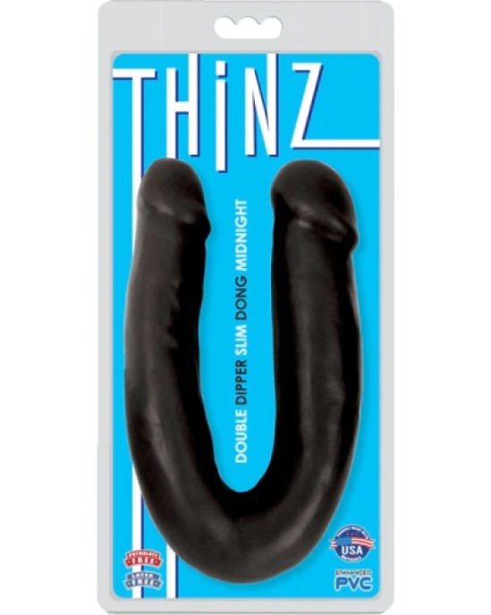 Xr - Thinz FINE DOUBULTAIS THINZ BLACK DILDO 33 CM