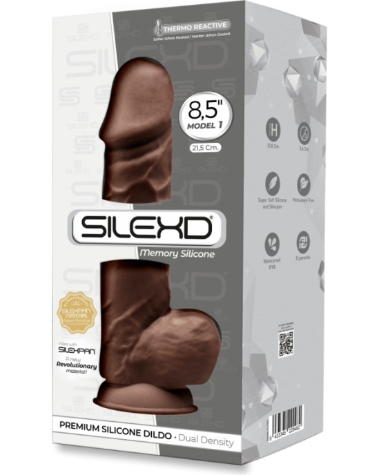 Silexd SILIKONA DILDO MODELIS 4 8'5 BRŪNA