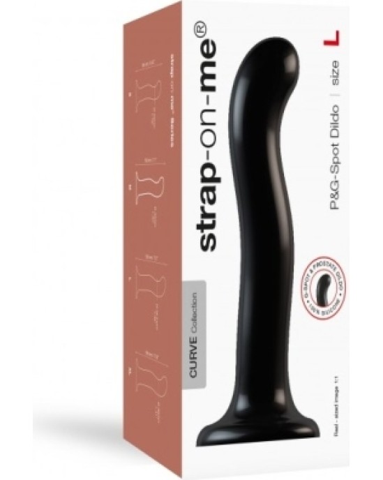 Strap-On-Me SILIKONA DILDO PUNKTA STIMULĀTORS P/G BLACK L