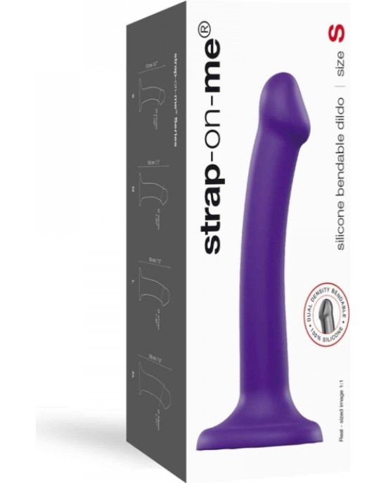 Strap-On-Me DILDO AR piesūcekni PIEMĒROTA IEKĀRTA DUAL BLĪVUMA FLEXIBLE VIOLET S