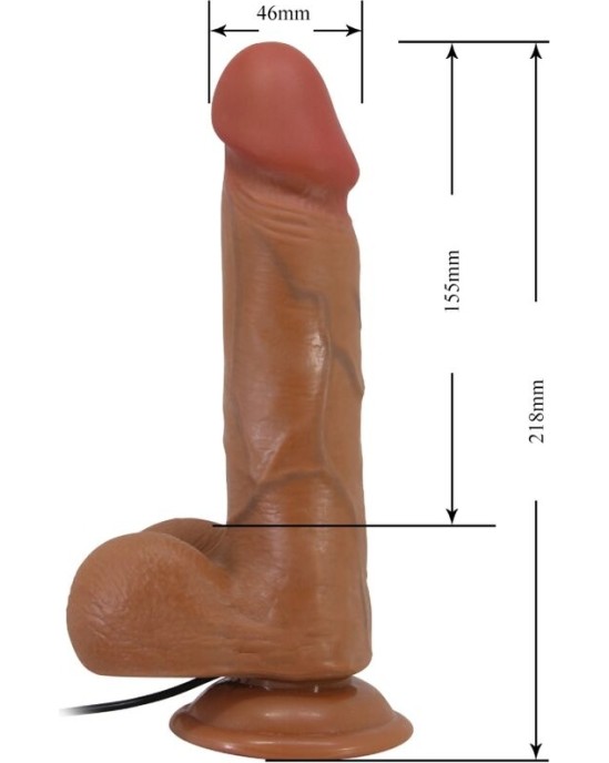 Baile BAHAMUT REALISTIC VIBRATOR 21.8 CM FLESH REMOTE CONTROL