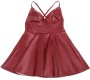 Subblime Dresses SUBBLIME - 955397 DRESS WITH BURGUNDY LEATHER STRAPS S/M