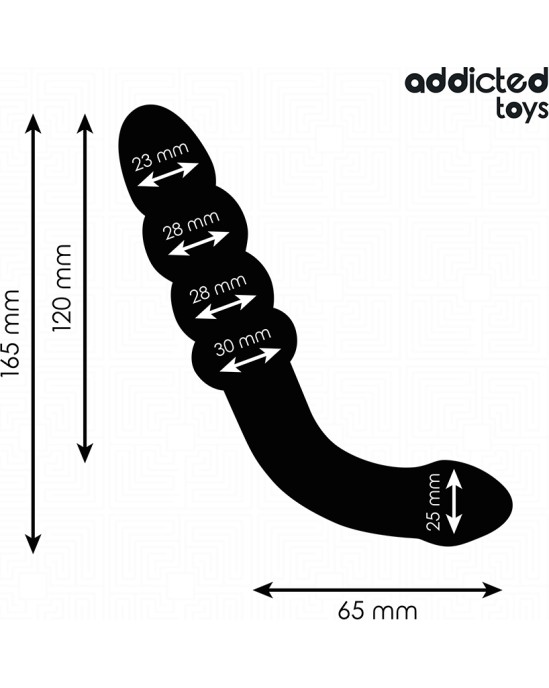 Addicted Toys DOUBLE ANAL MASSAGER SILICONE 16.5 CM