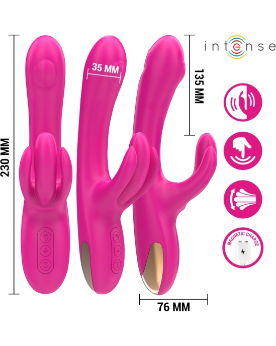 Intense Fun INTENSE - BRITNEY MULTIFUNCTION RABBIT VIBRATOR 23 CM PINK