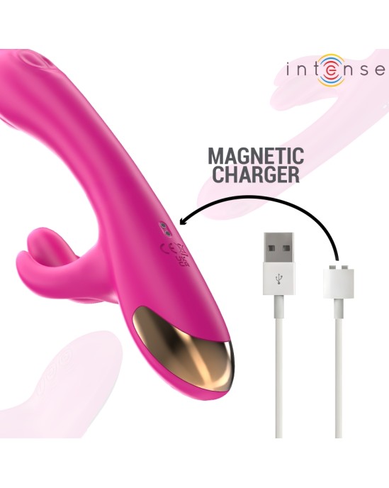 Intense Fun INTENSE - BRITNEY MULTIFUNCTION RABBIT VIBRATOR 23 CM PINK