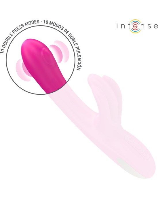 Intense Fun INTENSE - BRITNEY MULTIFUNCTION RABBIT VIBRATOR 23 CM PINK