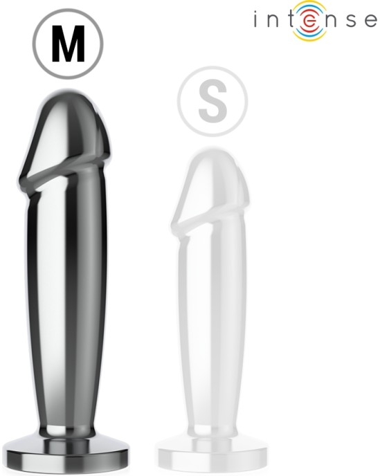 Intense Anal Toys INTENSE - ANAL PLUG 10 VIBRATIONS METAL DILDO WITH REMOTE CONTROL M