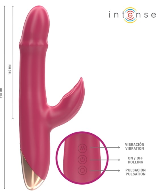 Intense Fun INTENSE - CHLOE MULTIFUNCTION VIBRATOR 3 IN 1 RED