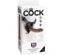 King Cock HARNESS WITH REALISTIC PENIS BROWN 20.3 CM