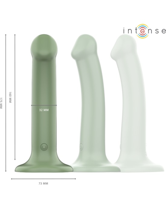 Intense Fun INTENSE - BECCA VIBRATORS AR SŪCĒŠANU 10 VIBRĀCIJU ZAĻĀ TĀLVADĪBAS PULTS