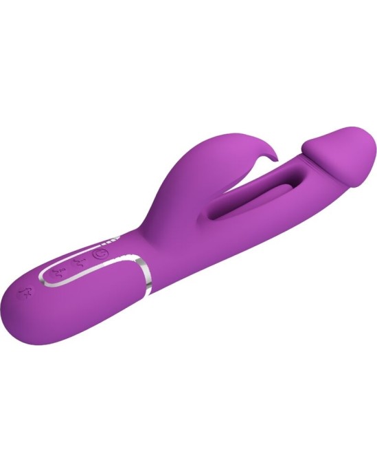 Pretty Love KAMPAS 3 IN 1 MULTIFUNCTION RABBIT VIBRATOR PURPLE