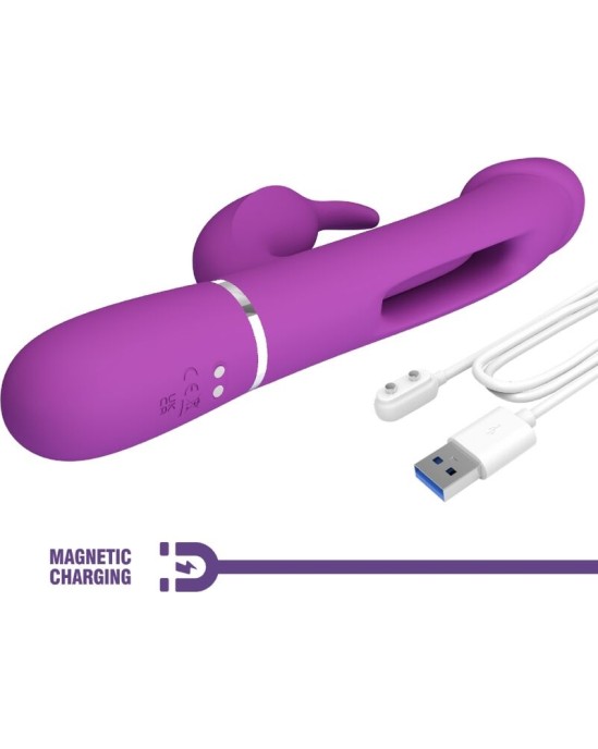 Pretty Love KAMPAS 3 IN 1 MULTIFUNCTION RABBIT VIBRATOR PURPLE