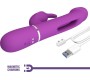 Pretty Love KAMPAS 3 IN 1 MULTIFUNCTION RABBIT VIBRATOR PURPLE