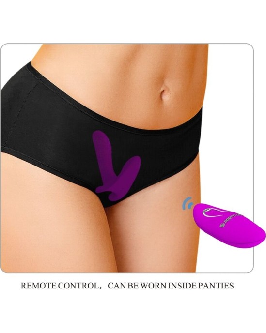 Pretty Love MASSAGER & VIBRATOR 12 VIBRATIONS REMOTE CONTROL PURPLE