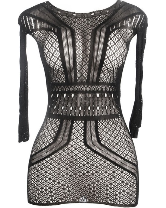 Subblime Dresses SUBBLIME - 951931 SHORT FISHNET DRESS WITH BARE BACK ONE SIZE