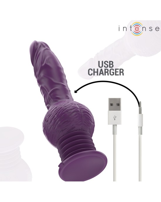 Intense Fun INTENSE - TATUM MULTIFUNCTION VIBRATOR WITH UP AND DOWN VIBRATION 24 CM PURPLE
