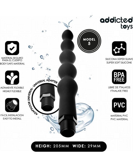 Addicted Toys ANAL CLEANER WITH UNIVERSAL ADAPTER MODEL 5
