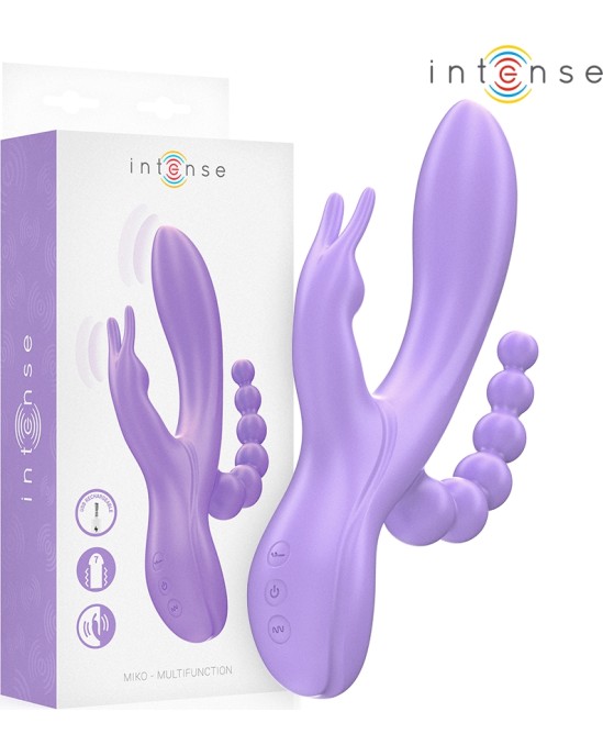 Intense Fun INTENSE - MIKO TRIPLE VIBRATOR RABBIT & STIMULATOR & ANAL 7 VIBRATIONS PURPLE