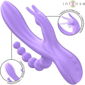 Intense Fun INTENSE - MIKO TRIPLE VIBRATOR RABBIT & STIMULATOR & ANAL 7 VIBRATIONS PURPLE
