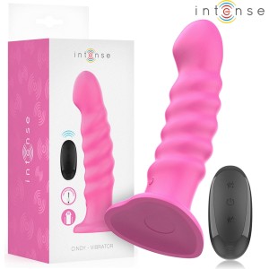 Intense Fun INTENSE - CINDY VIBRATOR SIZE L SPIRAL DESIGN 10 VIBRATIONS PINK REMOTE CONTROL