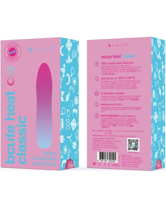 B Swish BCUTE INFINITE HEAT CLASSIC HEATABLE VIBRATOR PINK