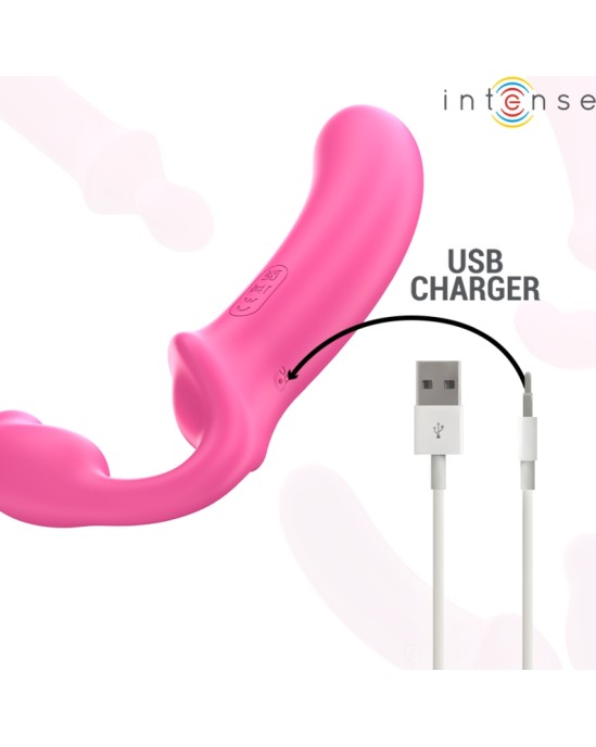 Intense Fun INTENSE - AMY DOUBLE VIBRATOR 20 CM PINK REMOTE CONTROL