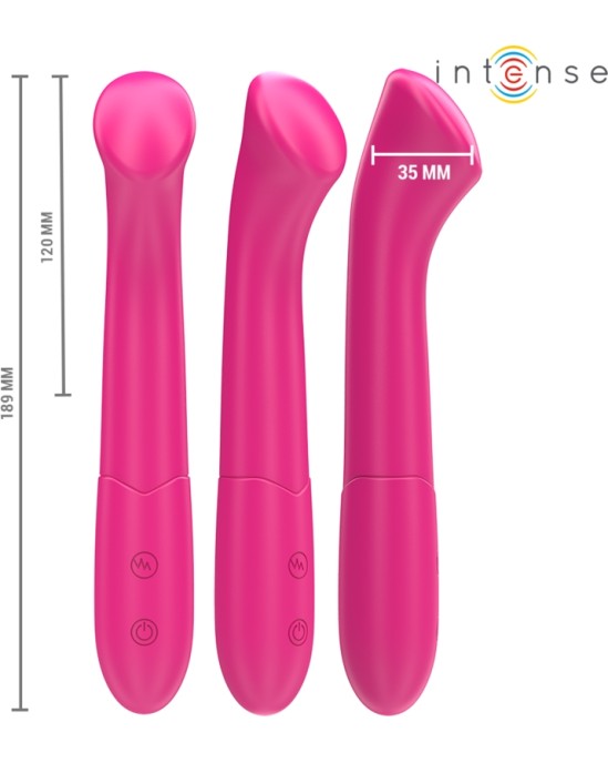 Intense Fun INTENSE - PATY VIBRATORS 19 CM ELASTĪGS 10 VIBRĀCIJAS MODELIS 2 ROZĀ