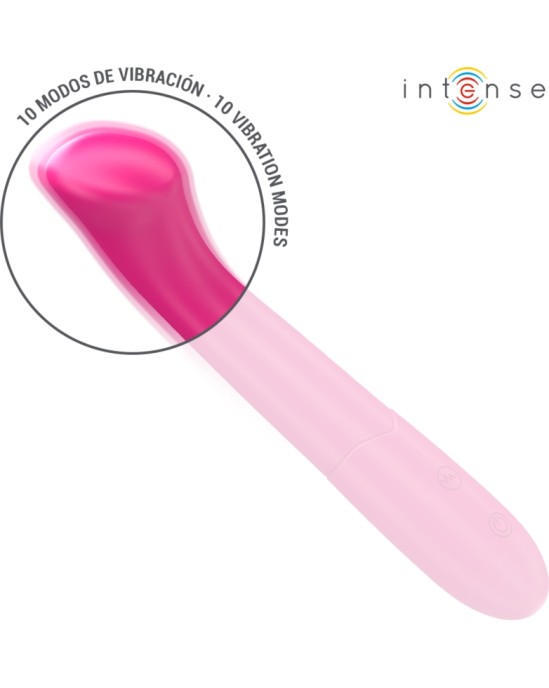 Intense Fun INTENSE - PATY VIBRATORS 19 CM ELASTĪGS 10 VIBRĀCIJAS MODELIS 2 ROZĀ