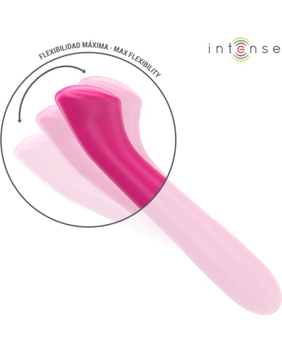 Intense Fun INTENSE - PATY VIBRATORS 19 CM ELASTĪGS 10 VIBRĀCIJAS MODELIS 2 ROZĀ