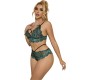 Subblime Sets SUBBLIME - 954093 БЮСТГАЛЬТЕР + ТРУСИКИ КРУЖЕВНЫЕ ЗЕЛЕНЫЕ L/XL