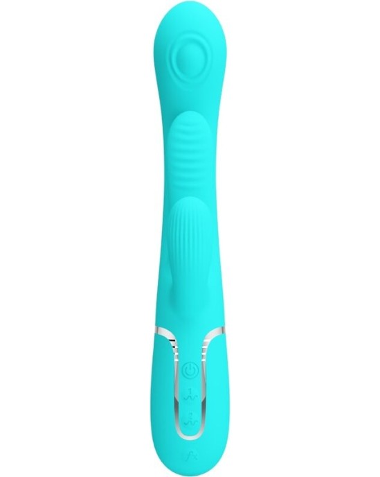 Pretty Love SHANIA TRIPLE RABBIT MULTIFUNCTION VIBRATOR 3 IN 1 BLUE