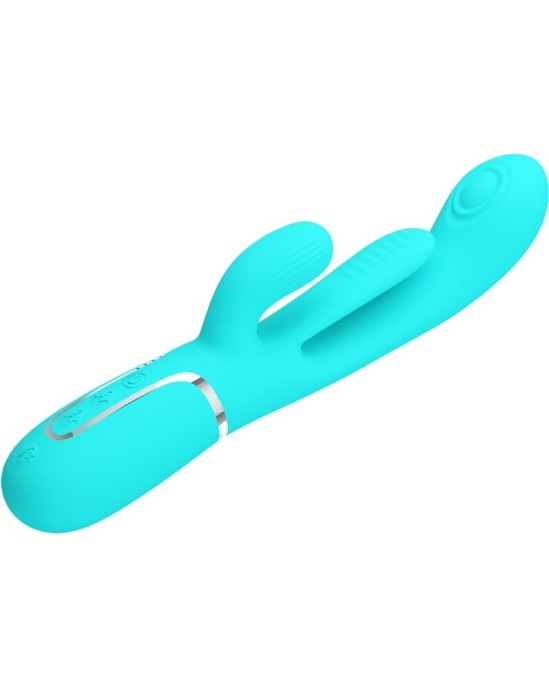 Pretty Love SHANIA TRIPLE RABBIT MULTIFUNCTION VIBRATOR 3 IN 1 BLUE