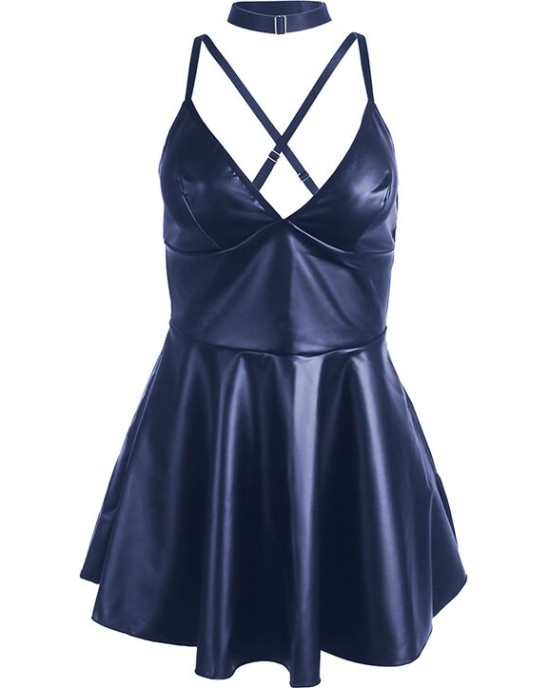 Subblime Dresses SUBBLIME - 955410 DRESS WITH BLUE LEATHER STRAPS S/M