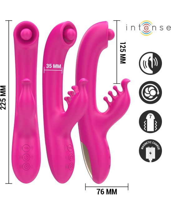 Intense Fun INTENSE - CHRISTINA MULTIFUNCTION RABBIT VIBRATOR 22.5 CM PINK