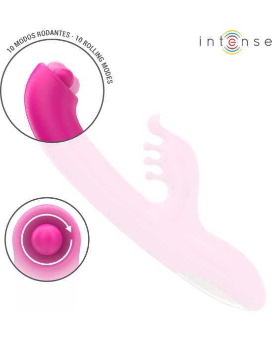 Intense Fun INTENSE - CHRISTINA MULTIFUNCTION RABBIT VIBRATOR 22.5 CM PINK