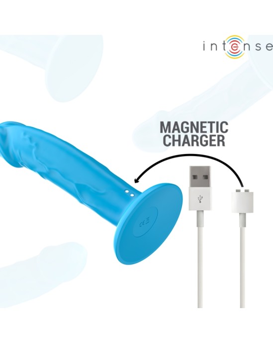 Intense Fun INTENSE - PHOEBE REALISTIC VIBRATOR 10 VIBRATIONS BLUE REMOTE CONTROL