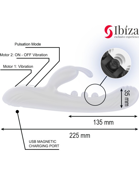 Ibiza Technology IBIZA - VIBRATING RABBIT WITH PULSATION