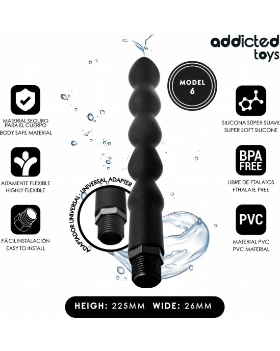 Addicted Toys ANAL CLEANER WITH UNIVERSAL ADAPTER MODEL 6