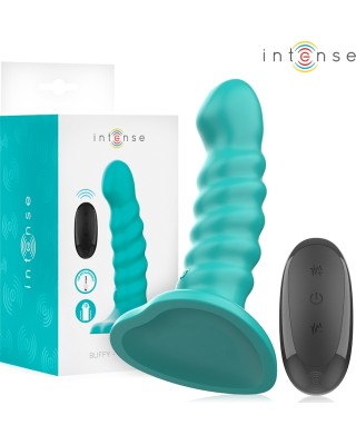 Intense Fun INTENSE - BUFFY VIBRATOR SIZE S SPIRAL DESIGN 10 VIBRATIONS BLUE REMOTE CONTROL