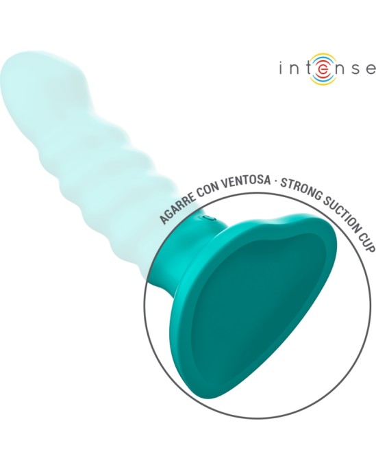 Intense Fun INTENSE - BUFFY VIBRATOR SIZE S SPIRAL DESIGN 10 VIBRATIONS BLUE REMOTE CONTROL