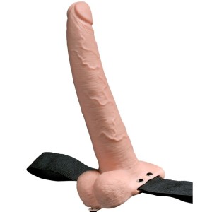 Fetish Fantasy Series ADJUSTABLE HARNESS REALISTIC PENIS WITH BALLS RECHARGEABLE AND VIBRATOR 23 CM