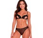 Passion Woman Sets PASSION - INTIMARI BRA + PANTIES SET BLACK L/XL