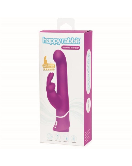 Happy Rabbit Vibe Rotator Beaded G-Spot Purple