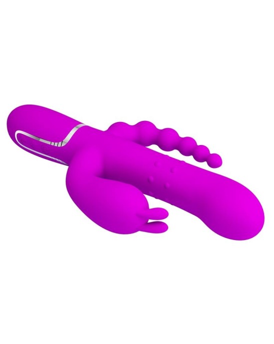 Prettylove Cammy 4 in 1 Vibe with Rotating Balls and Anal Chain
